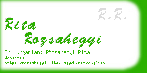 rita rozsahegyi business card